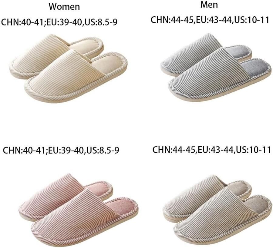 4 paar wasbare spa-pantoffels hotelpantoffels comfortabele gastenpantoffels winter vilten pantoffels dames hotel reizen badkamer