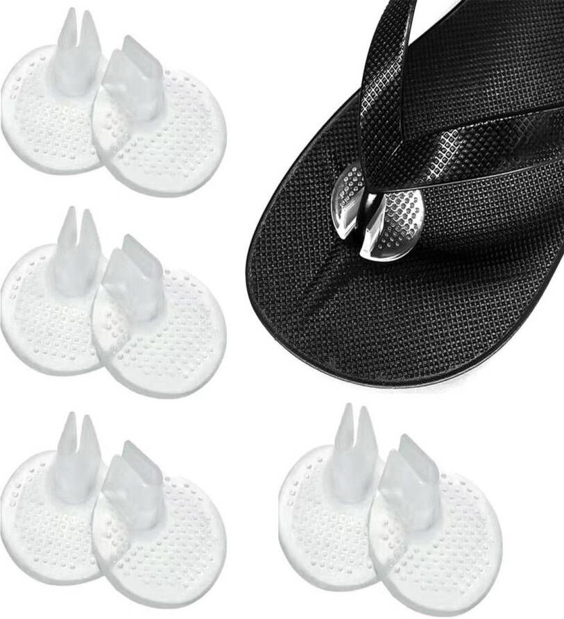 4 Pairs Silicone String Sandal Toe Guards Soft Flip Flop Gel Cushions Toe Protectors Cushions Front Cushion of Slippers Toe Protector Pads Gel Toe Poles Cushion for