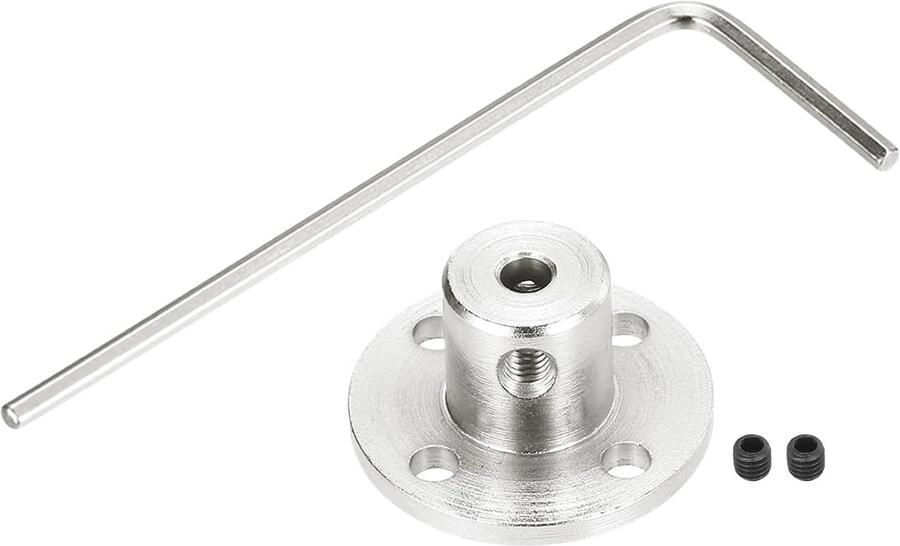 4 stuks 3 mm Flange Koppelingsschakelaar Stijve Gids Model Koppeling Accessoires Schacht Axis Fittings met Mini Hex-Schroef en Bevestigingsschroef voor DIY RC Model Motors Zilver