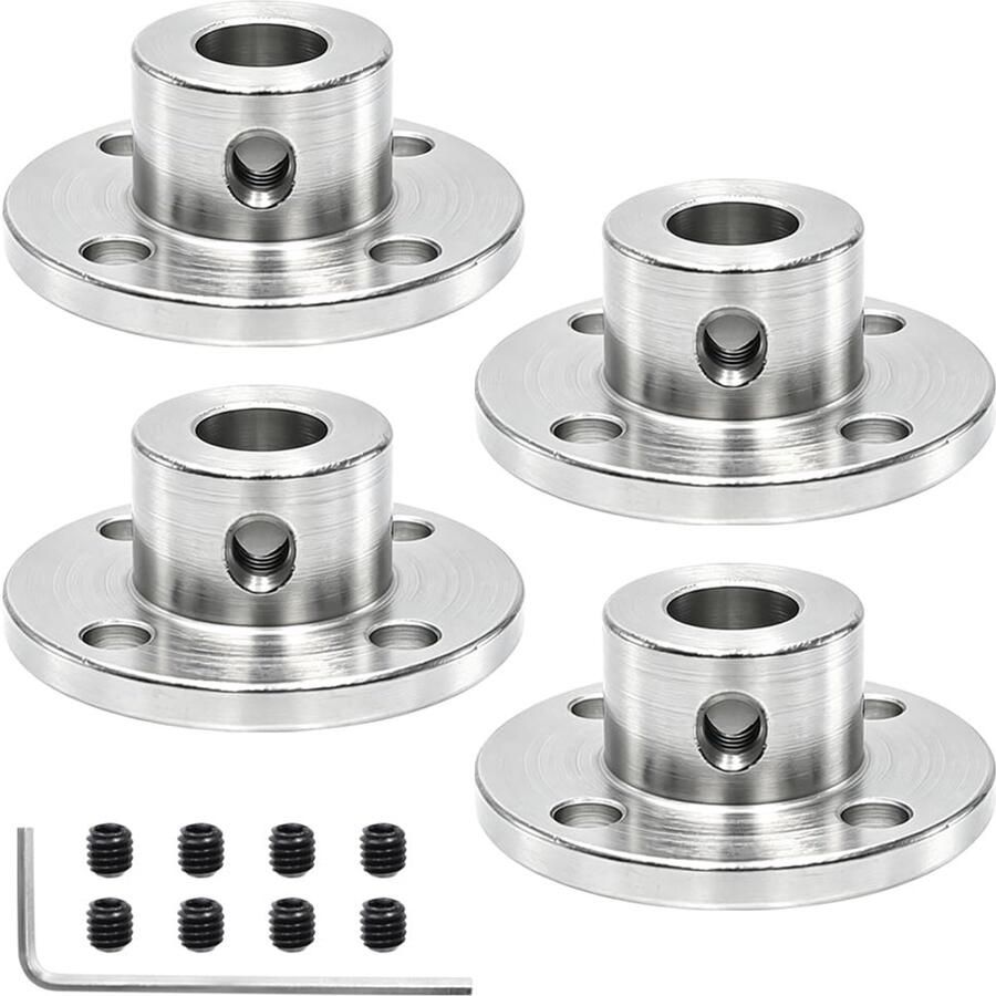 4 stuks 8 mm flenskoppeling modelkoppeling met 8 stuks bevestigingsschroef 1 stuk M4 inbussleutel accessoires schachtas armaturen voor doe-het-zelf R modelmotoren