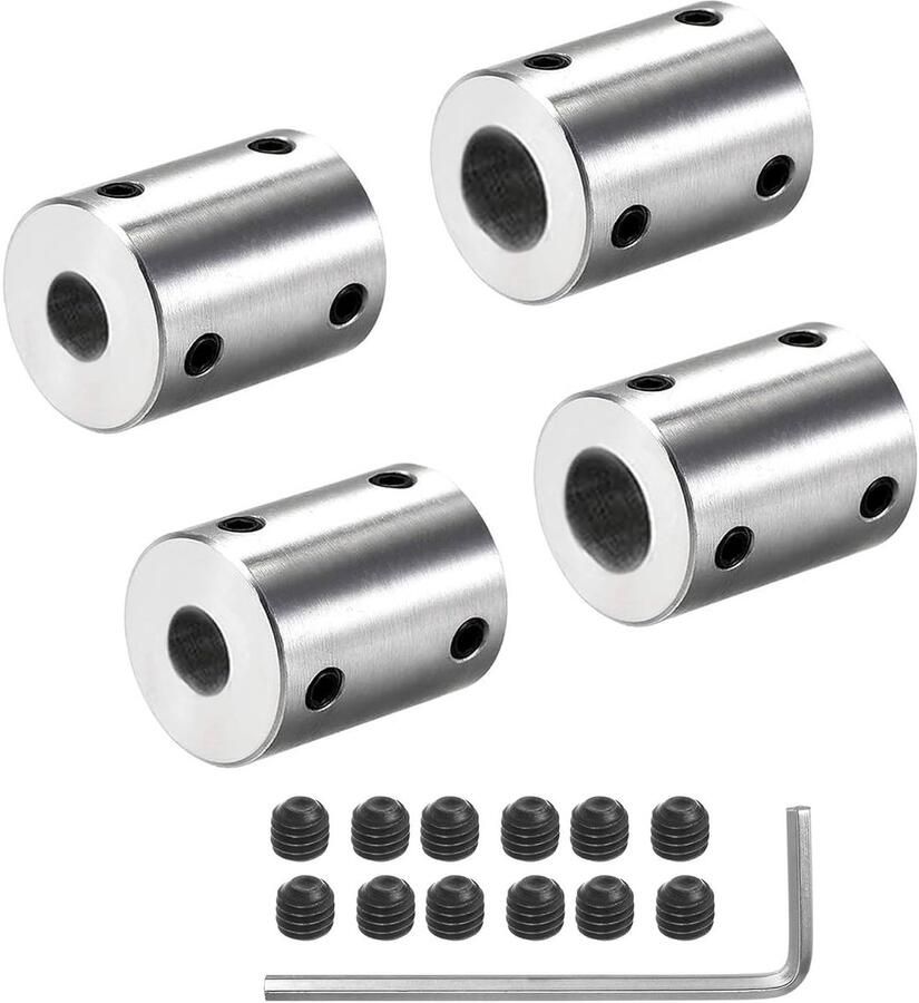 4 stuks 8mm tot 10mm starre motoraskoppeling koppeling huls koppeling adapter voor 3D printer RC motor accessoires