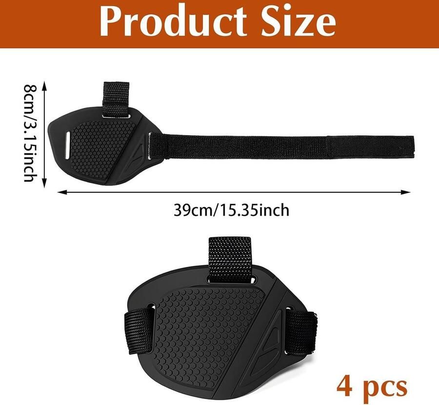 4 Stuks Antislip Motorlaars Bescherming Schakelschoen Beschermers en Teenbeschermers voor Motorfiets met Universele Pasvorm