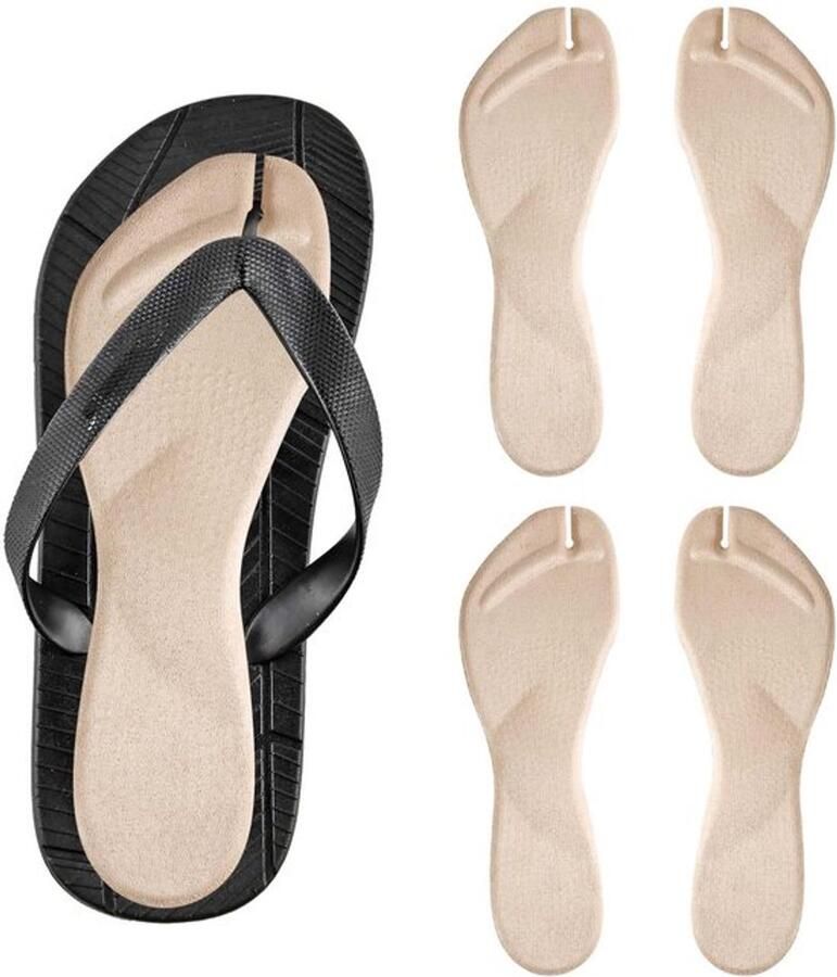 4 Stuks Antislip Teenslippers Kussens met Flanel en Lijm