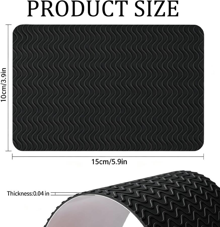 4 Stuks Antislip Zelfklevende Zolen Beschermers Rubber Noppen voor Schoenonderhoud en Reparatie van Hakken Laarzen en Leren Schoenen Zwart