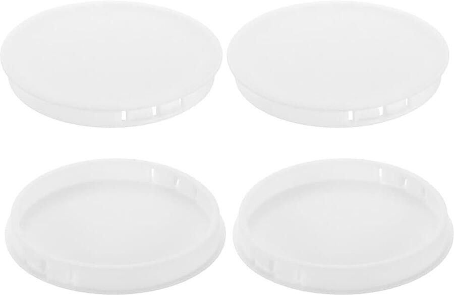 4 stuks kunststof stoppers 80 mm (3-18 inch) paneelstoppen ronde klikdoppen voor het plaatsen van meubelpanelen eindkappen wit