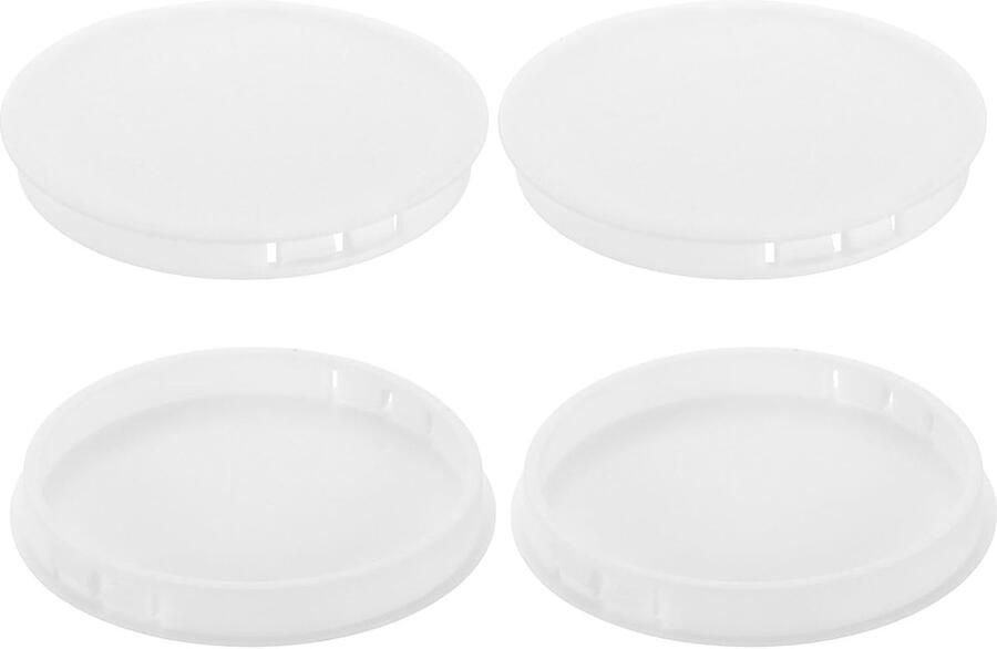 4 stuks kunststof stoppers 80 mm (3-18 inch) paneelstoppen ronde klikdoppen voor het plaatsen van meubelpanelen eindkappen wit