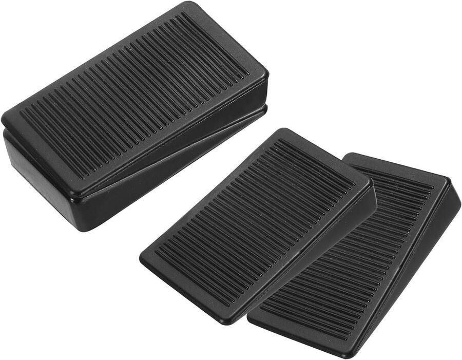 4 stuks meubelcompensatie flexibele kunststof zwarte tafelwiggen veelzijdige wiggen stevig en antislip voor ongelijke tafel commodevoeten en deuren doe-het-zelf meubels 10 mm hoogte