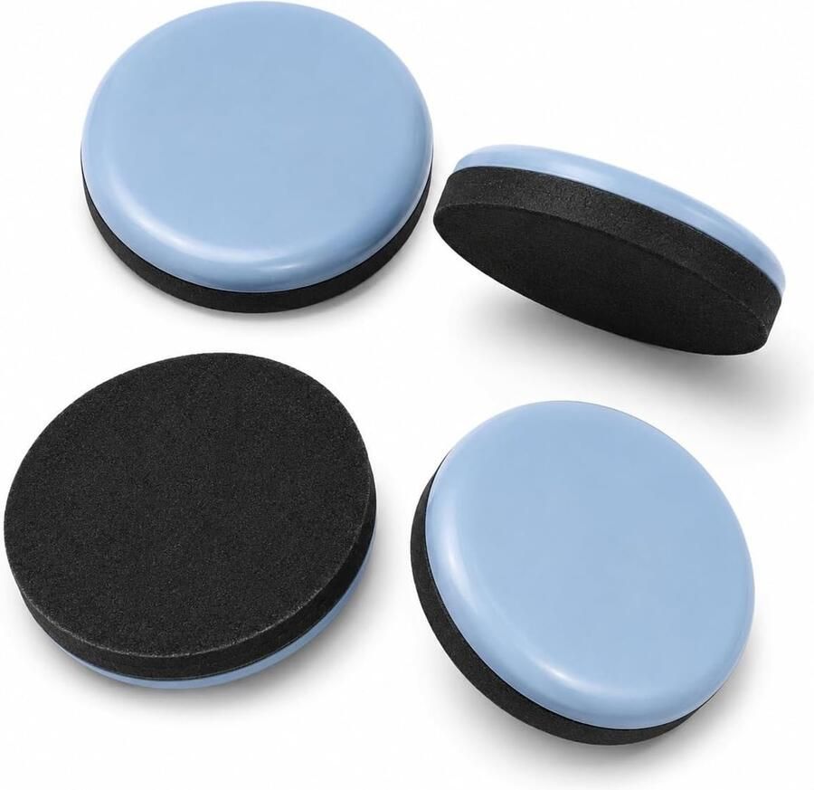 4 stuks meubelglijders PTFE 60 mm glijders voor zware meubels en glijstoelen glijders voor meubels Teflon glijders voor parket tegels gladde vloeren