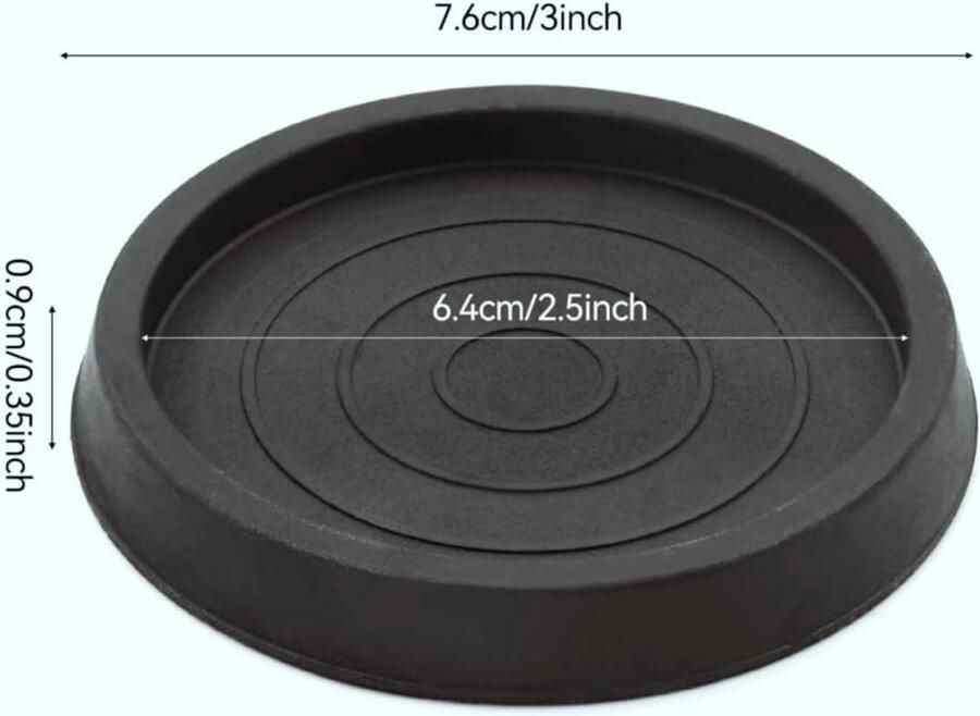 4 stuks meubelonderzetters van rubber antislip pads vloerbescherming voor meubelpoten op bed tafel stoel bank en kast antislip grijper voor hardhouten vloeren (zwart)