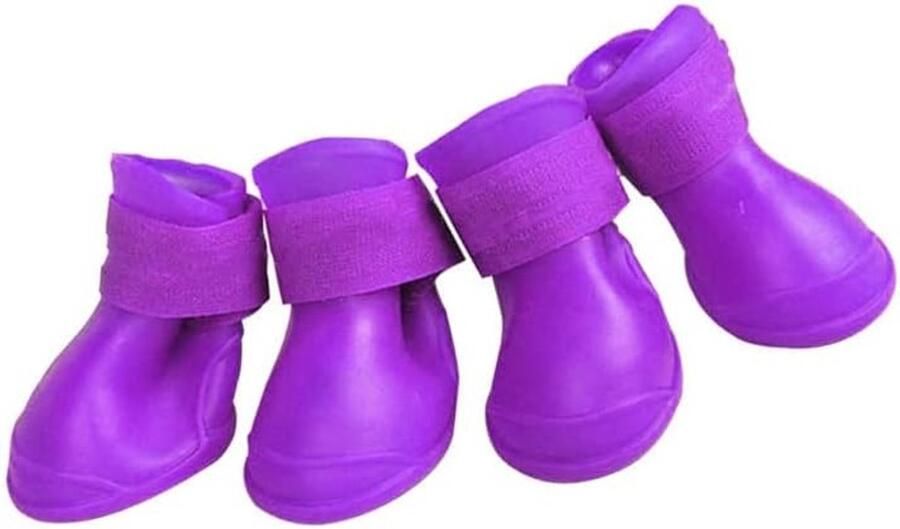 4 Stuks Silicone Hondenlaarzen met Antislip voor Alle Weersomstandigheden Ideaal voor Hitte Sneeuw en Modder met Lichtgewicht en Zacht Ontwerp