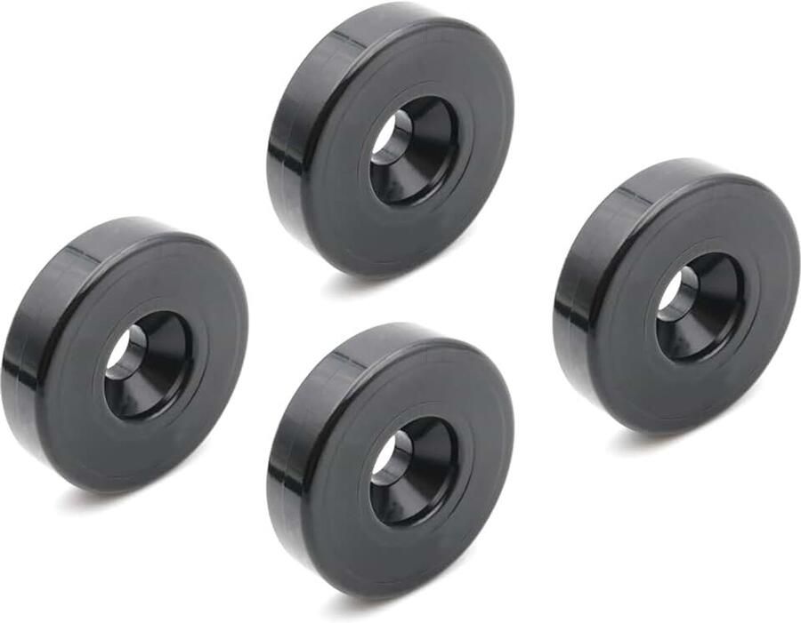 4 x glijschijven Ø40 x 10 mm M8 meubelglijders van zacht pvc schroefbaar met verzonken kopschroeven meubelpoten rond voor parket laminaat en tegels vloerbeschermer stil glijden en