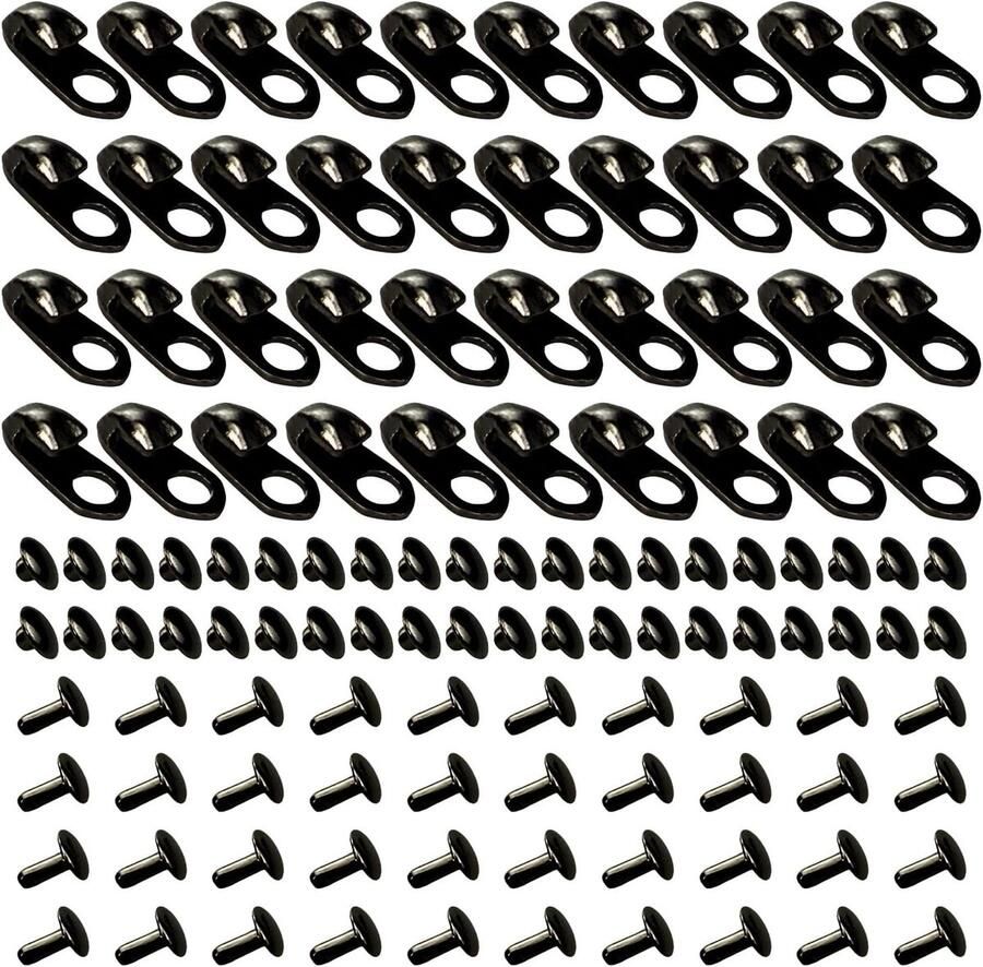 40 Stuks Schoenhaakjes en Rivetten voor DIY Reparatie en Outdoor Activiteiten Geschikt voor Wandelschoenen en Bergschoenen