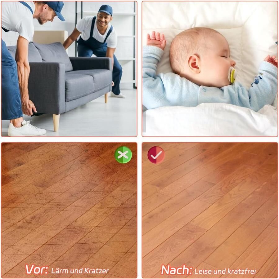 100 stuks viltdoppen schroeven 24 mm viltglijders nagelmeubelglijders vilt vloerbescherming voor meubels stoelen laminaat parket en tegels (grijs)