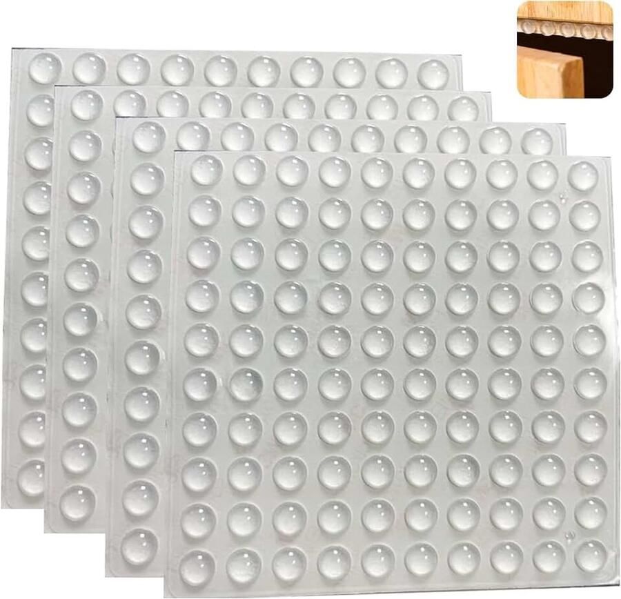 400 stuks zelfklevende pads 3 x 8 mm rubberen buffers zelfklevende deurbuffers transparante beschermpads kleine bufferpads bumpers zelfklevende rubberen pads voor kastdeuren laden meubelpads
