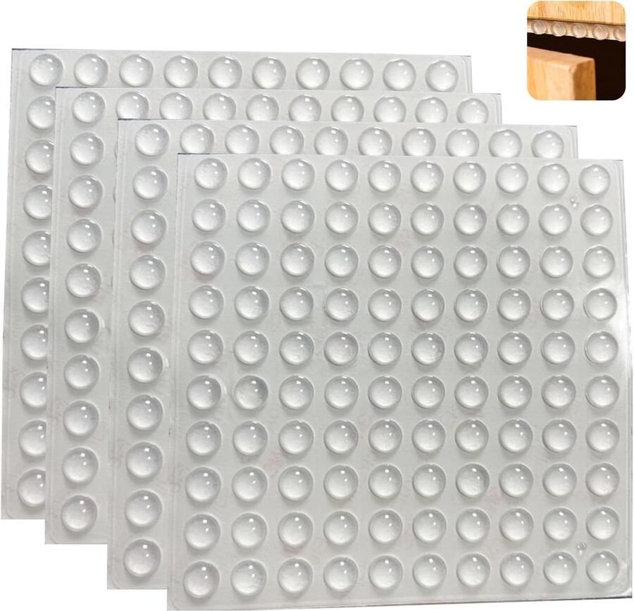 400 stuks zelfklevende pads 3 x 8 mm rubberen buffers zelfklevende deurbuffers transparante beschermpads kleine bufferpads bumpers zelfklevende rubberen pads voor kastdeuren laden meubelpads