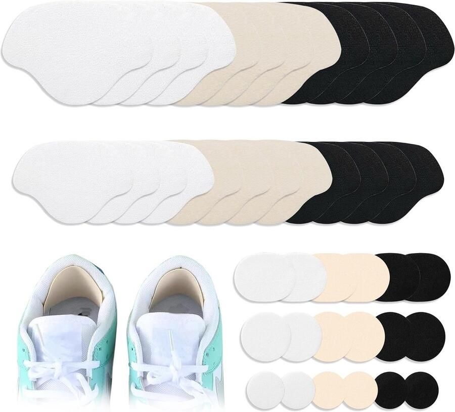 42 Stuks Hielreparatie Patches in 3 Kleuren voor Schoenen Hielbescherming en Sneakerherstel