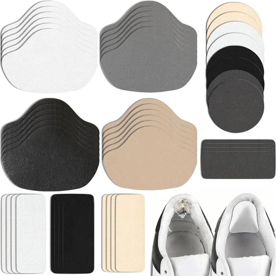 48 Stuks Schoenhak Reparatie Patches Hechbare Bescherming voor Leren Schoenen Sneakers en Laarzen