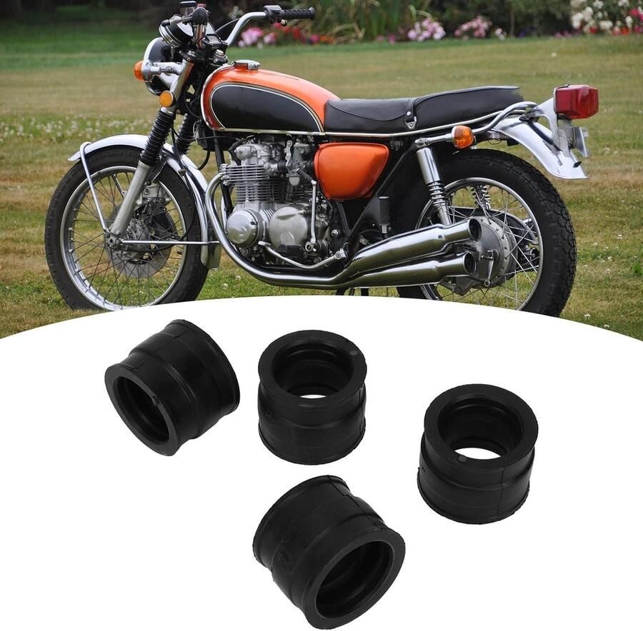 4pcs Intake Carburetor Interface Carburetor Adapter Interface Rubber Intake Manifold Boots 35mm To 37mm Replacement