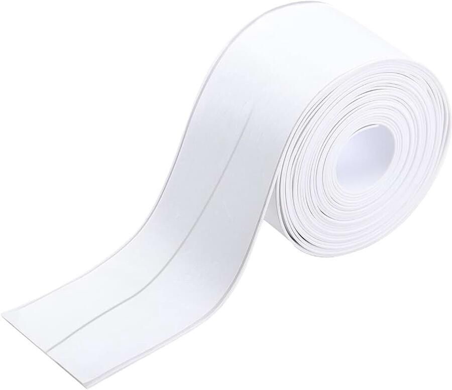 5 m × 1 volume waterdichte afdichtingstape schimmelbestendige siliconen wit voor badkamer keuken wastafel badkamer wandvloeren met afdichtingsgereedschap (wit)