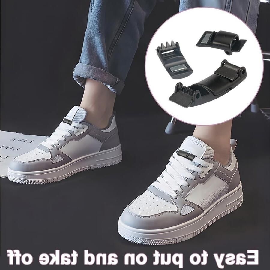 5 Metalen Capsules voor Veters Magnetische Snelsluiting voor Kinderschoenen Sportschoenen en Wandelschoenen Zwart