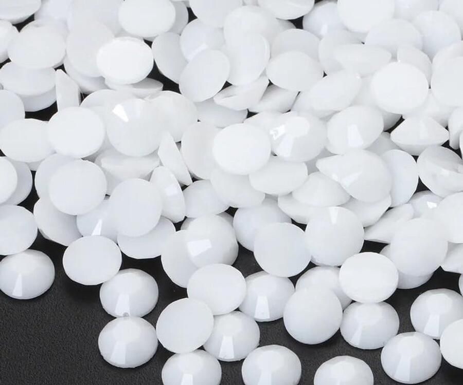 5 mm Heldere Ronde Crystal Strass Steentjes voor Nagels Kleding Telefooncases en Schoenen 3000 Stuks Pure Wit