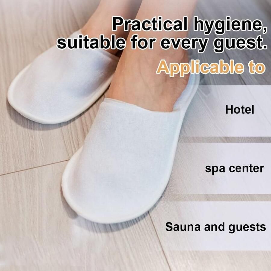 5 paar antislip wegwerppantoffels gesloten pantoffels wegwerppantoffels voor hotel spa thuis reizen maat reisschoenen