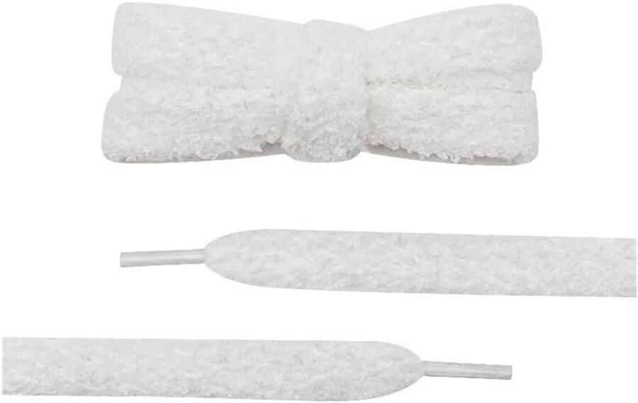 5 Paar Dikke Zachte Pluche Schoenlaces Breed Plat voor Dames Sneakers