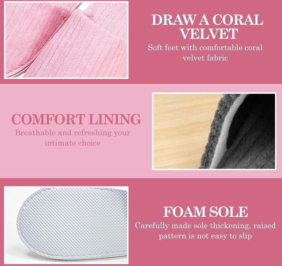 5 paar gastenslippers 28 x 11 x badstof slippers voor beauty-centrum artsen hotels en gastenslippers uniseks roze geel grijs blauw paars roze