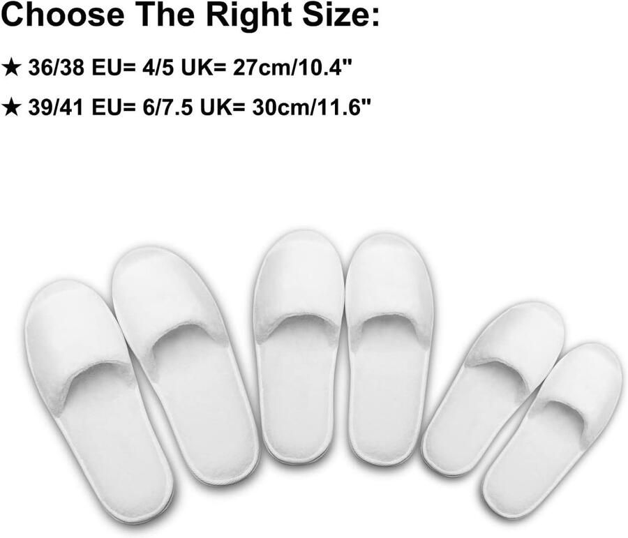5 paar hotelslippers wit open badslippers spa-pantoffels badslippers wegwerppantoffels voor en set gastenslippers uniseks