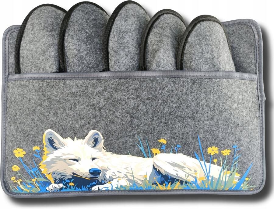 5 Paar Merkloze Pantoffels voor Gasten in Decoratieve Container