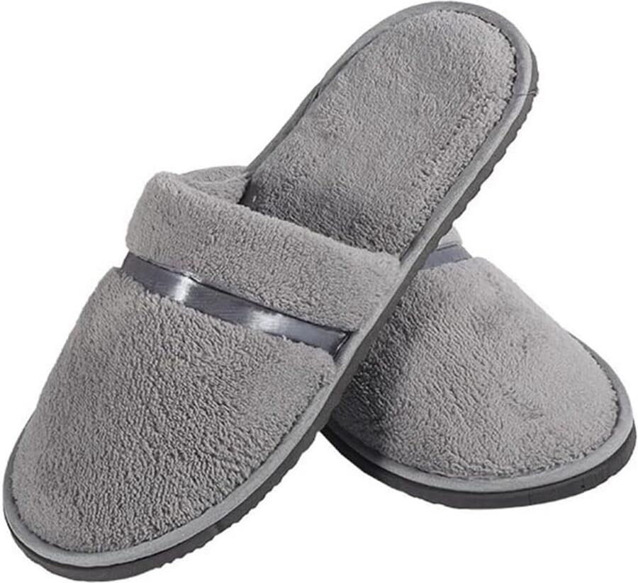 5 paar slippers hotelslippers badstofslippers pantoffels met gesloten tenen universele x koraalvlies gastenpantoffels voor spa feestgasten hotel en reizen