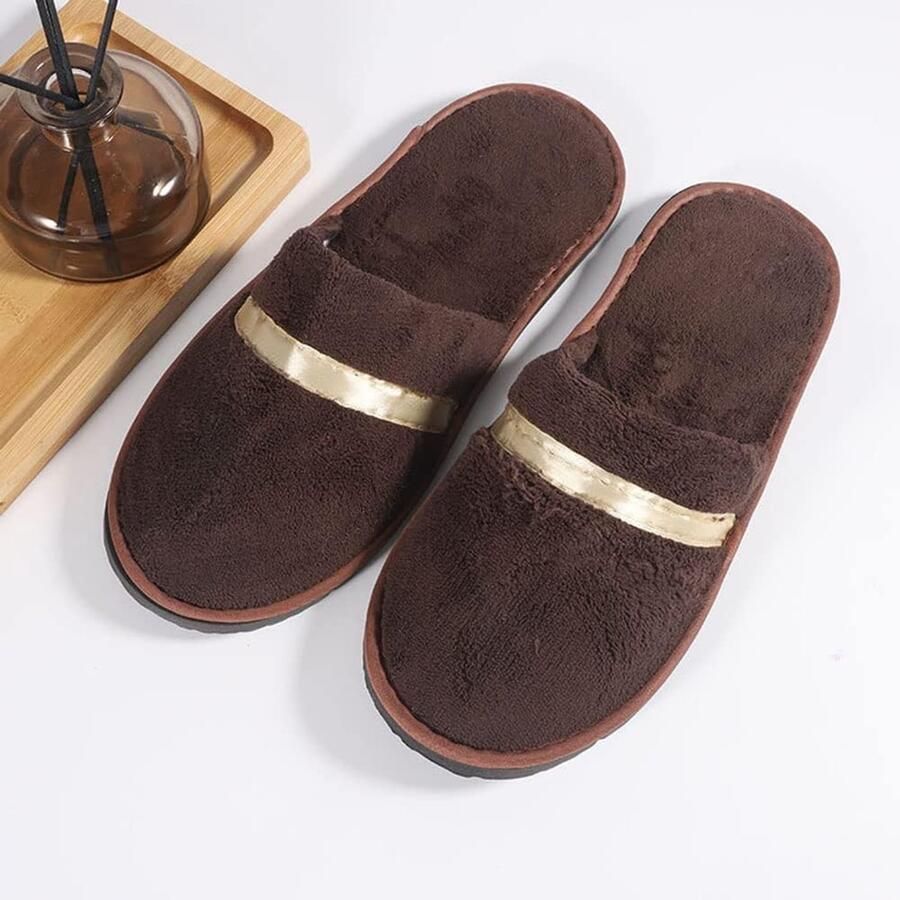 5 paar slippers hotelslippers badstofslippers pantoffels met gesloten tenen universele x koraalvlies gastenpantoffels voor spa feestgasten hotel en reizen