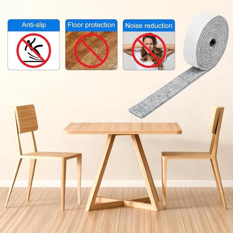 5 Stuks 2 x Stevige Viltstroken zelfklevende viltstroken viltstrips voor meubels viltstrokens zelfklevend zelfklevendes viltband zelfklevendes viltkussens Voor stoelen tafels