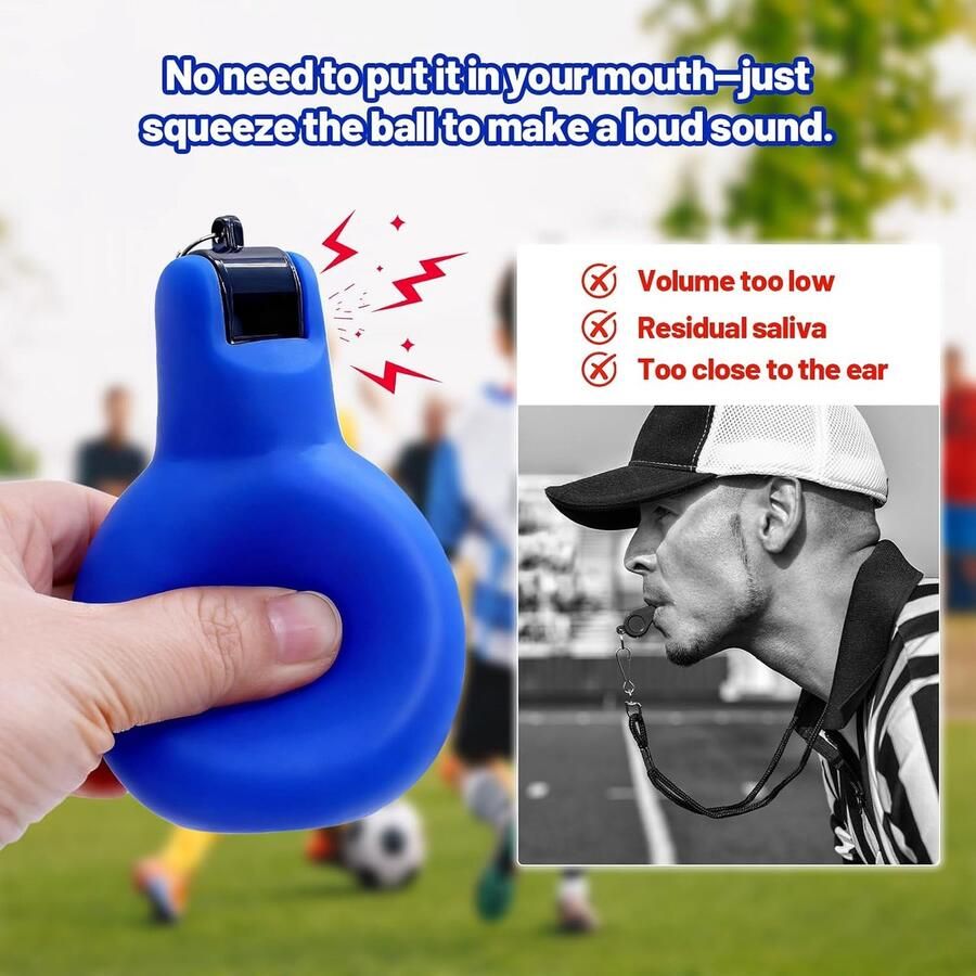 5 stuks handfluitje voor sportlessen sportfluitje scheidsrechtersfluitje met koord voor scheidsrechters sportleraren hondentrainers traineraccessoires voetbal