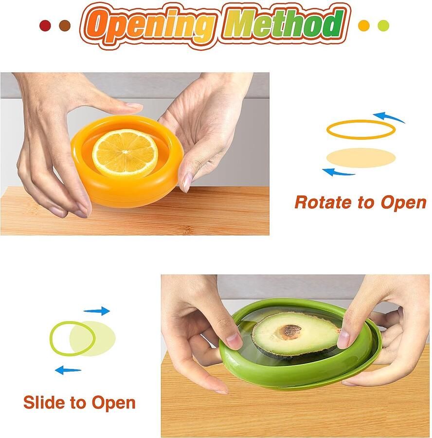 5 stuks siliconen vershouddozen vershoudcontainer avocado opslag ui tomaat citroen herbruikbaar fruitopslag koelkast voor de keuken thuis