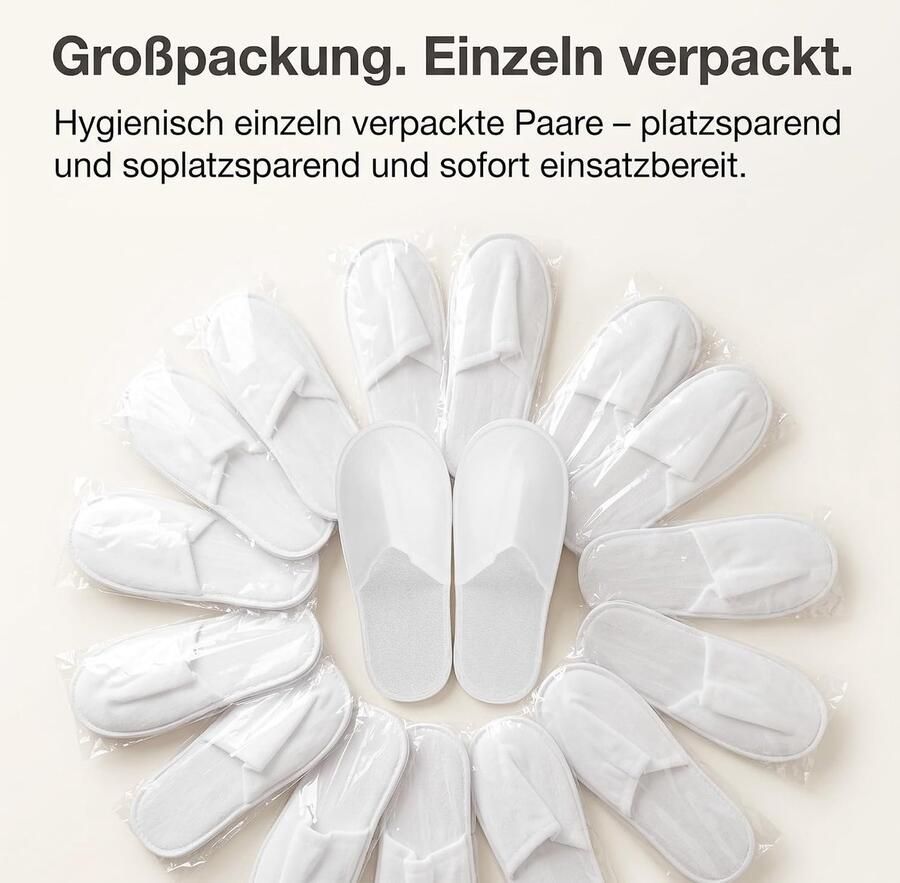 50 paar wegwerp-hotelslippers witte wegwerppantoffels hotelgastenpantoffels wegwerp-slippers met gesloten tenen voor hotel spa thuis uniseks voor en