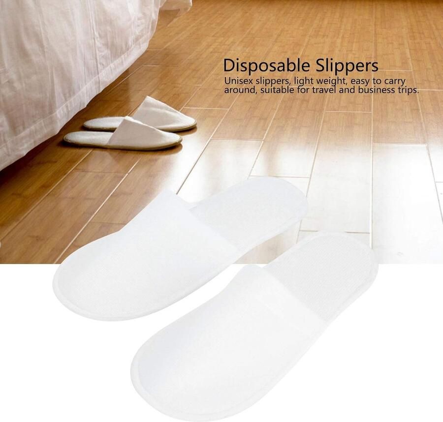 50 Paar Wegwerppantoffels Spa Slippers met Gesloten Neus Alge e Maat voor nen en Draagbare Antislippantoffels voor Hotel en Reizen Thuisgebruik Door Gasten(Koraalvlies)