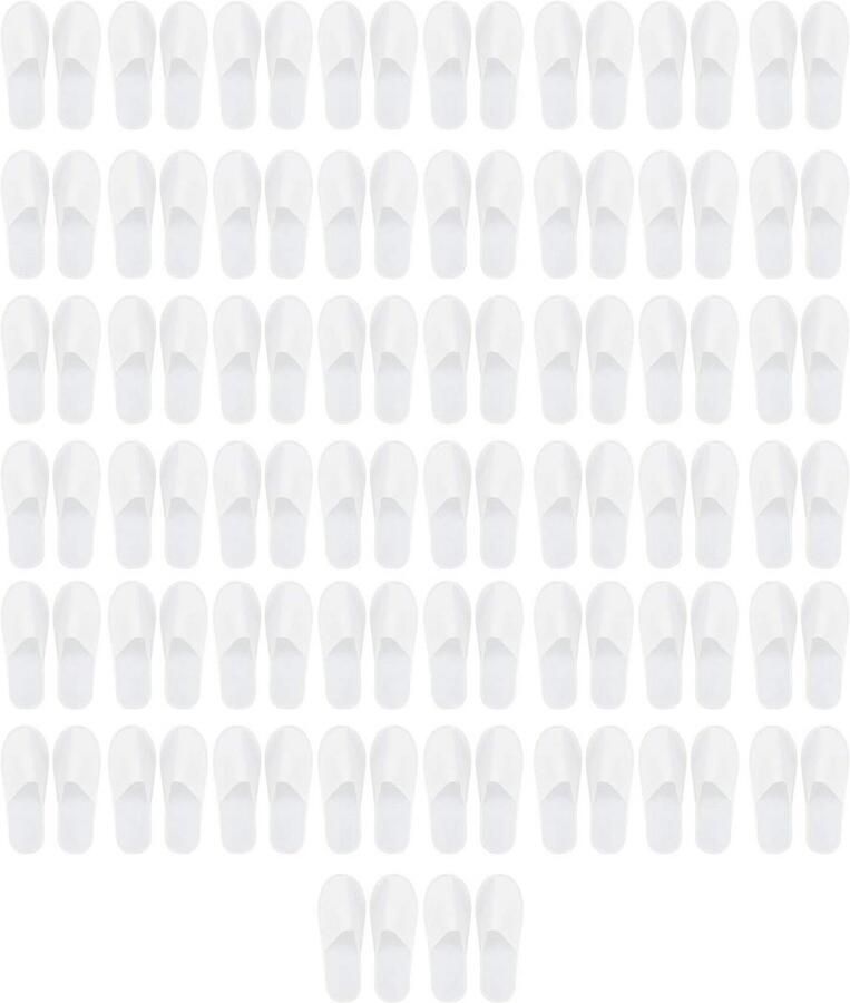 50 Paar Wegwerpslippers Thuis en Hotel Verdikte Antislip Pantoffels met Gesloten Teen