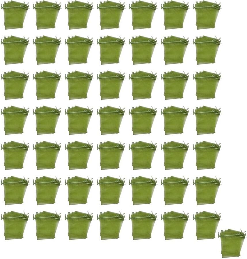50 stuks 17 x groen organzazakjes met trekkoord voor druiven fruit beschermzakjes kleine zakjes om te vullen cadeauzakjes sieradenzakjes bruiloft snoepzakjes