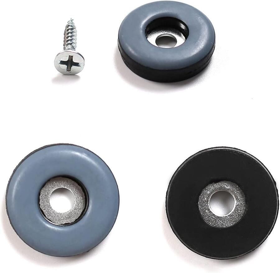 50 stuks teflon glijders Ø 25 mm Teflon meubelglijders om te schroeven PTFE glijders meubelglijders met schroef