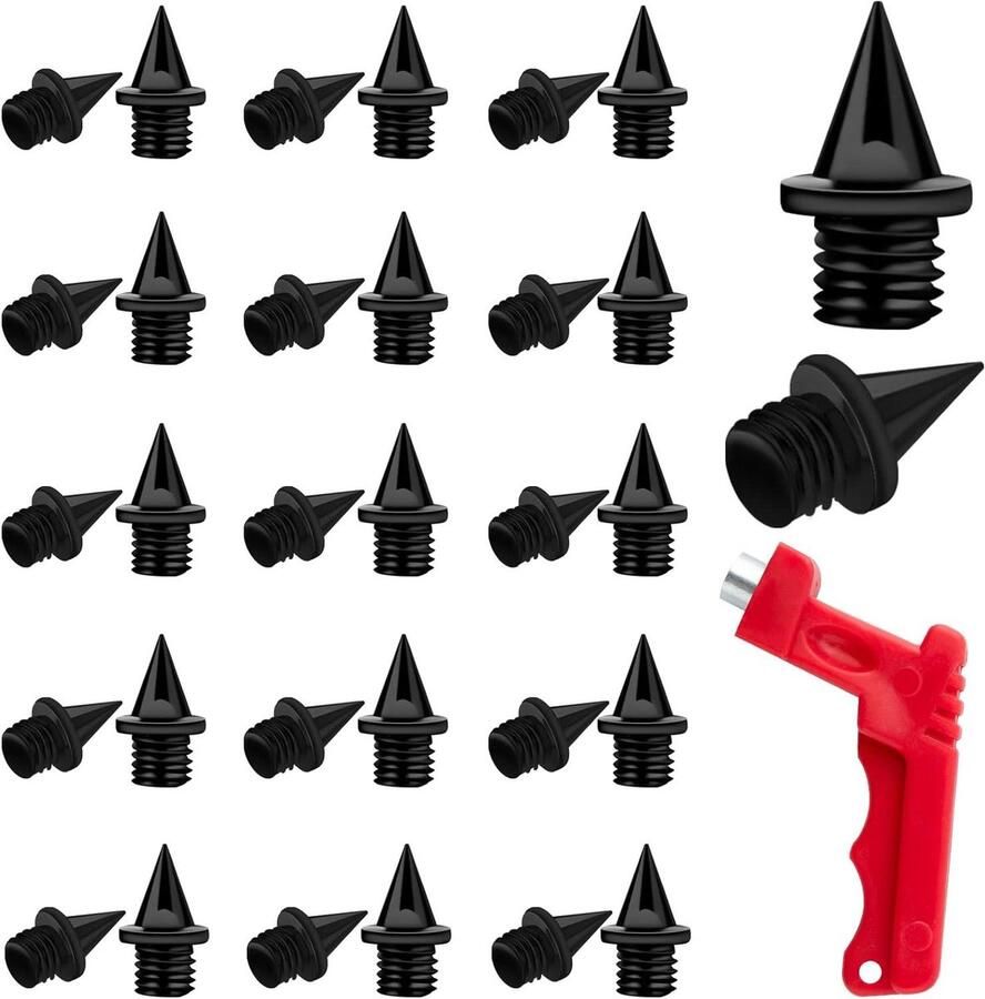 Vervanging Track Spike Pins Schoen Spikes Staal Hardlopen Sportschoenen Crosscountry Wandelen 50 Stuks 1 4 Inch Piramide Spikes met Spiessleutel