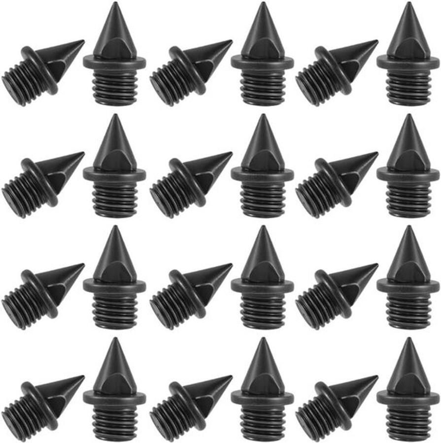 50 stuks Zwarte Track Spikes RVS Punk Piramide Cross Country Golf Schoen Spikes Kegel Decoratie Klinknagels Vervanging Doe-het-zelf knutsel Sport Loopschoenen Kleding Accessoires