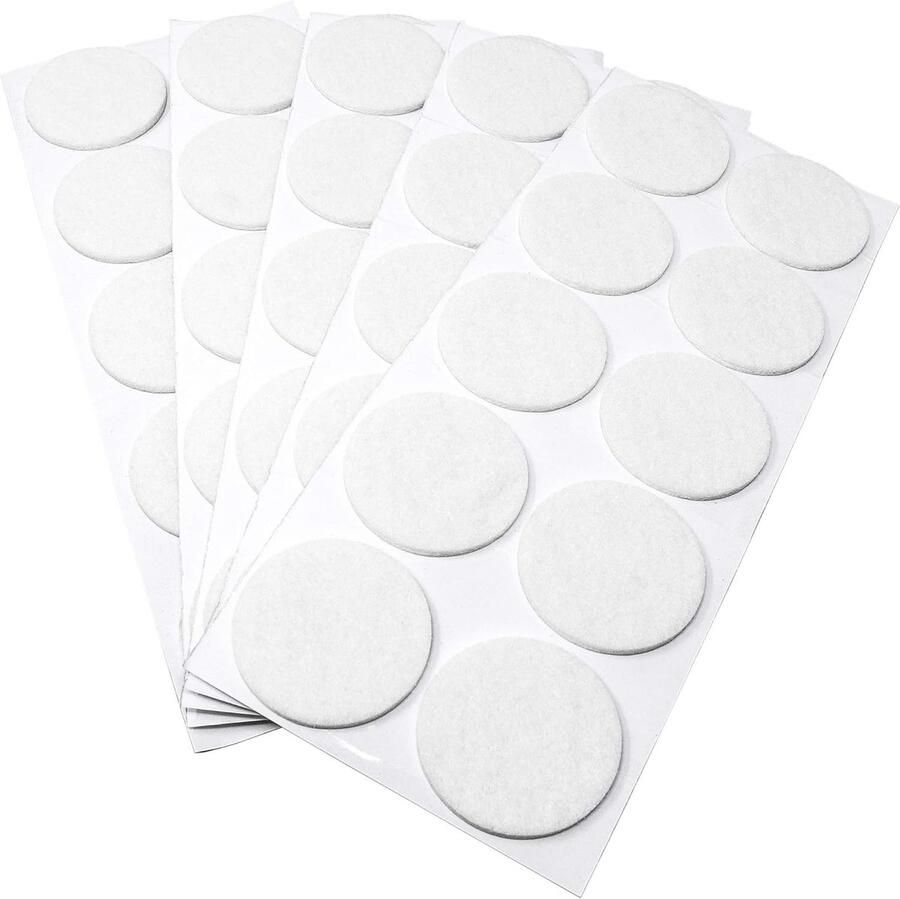50 x zelfklevende viltglijders Wit ø 45 mm Rond Meubelviltglijders met een dikte van 3 5 mm Meubel- en vloerbescherming