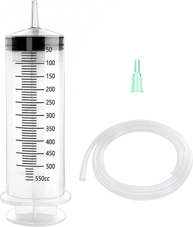500 ml grote spuit met slang herbruikbare handpomp olieafzuigspuit oliesproeier transmissieolie koelmiddel oliesauger