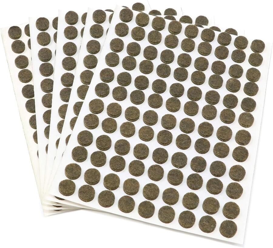 540 x zelfklevende viltglijders Bruin ø 10 mm Rond Meubelviltglijders met een dikte van 3 5 mm Meubel- en vloerbescherming