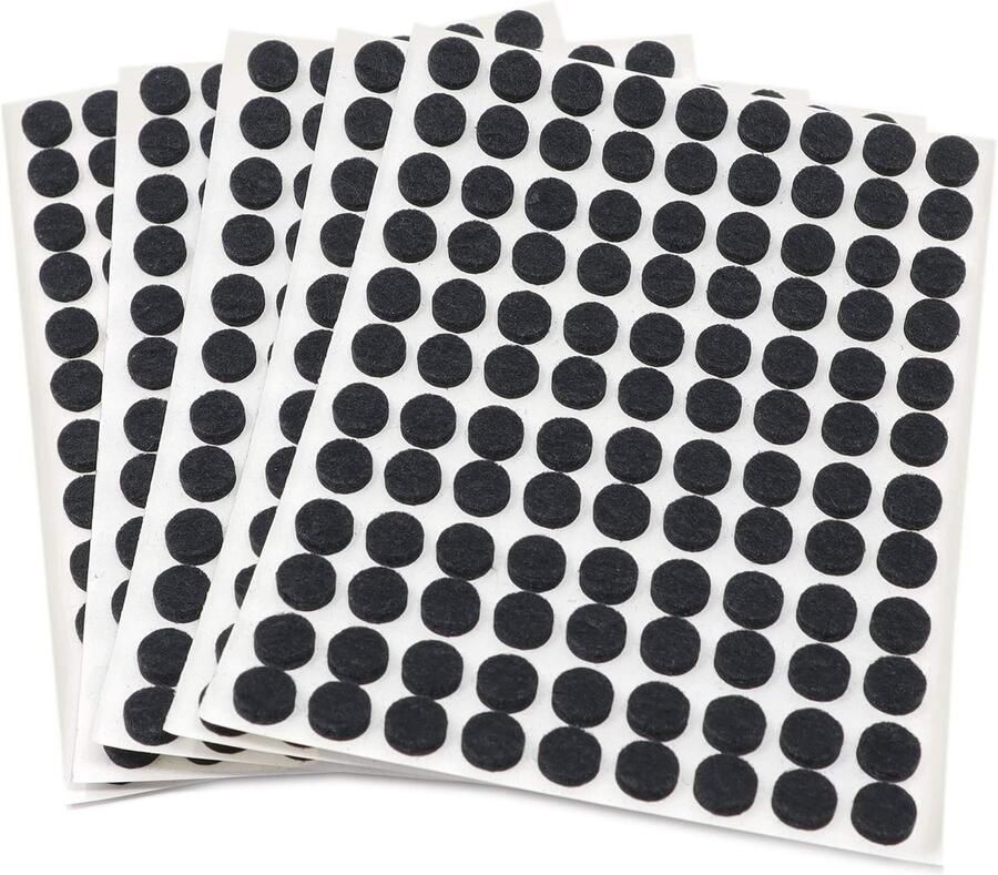 540 x zelfklevende viltglijders Zwart ø 10 mm Rond Meubelviltglijders met een dikte van 3 5 mm Meubel- en vloerbescherming