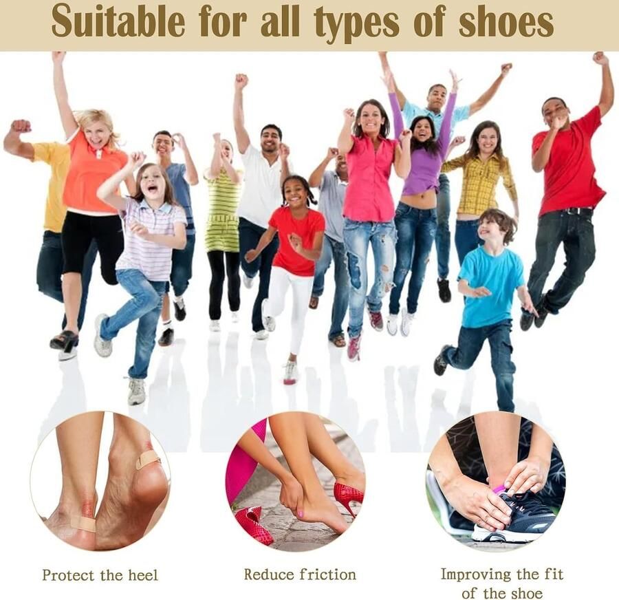 6 paar hielkussentjes schoenrugkussens hielgrepen voor sneakers losse schoenen uniseks (beige x 3 paar zwart x 3 paar)