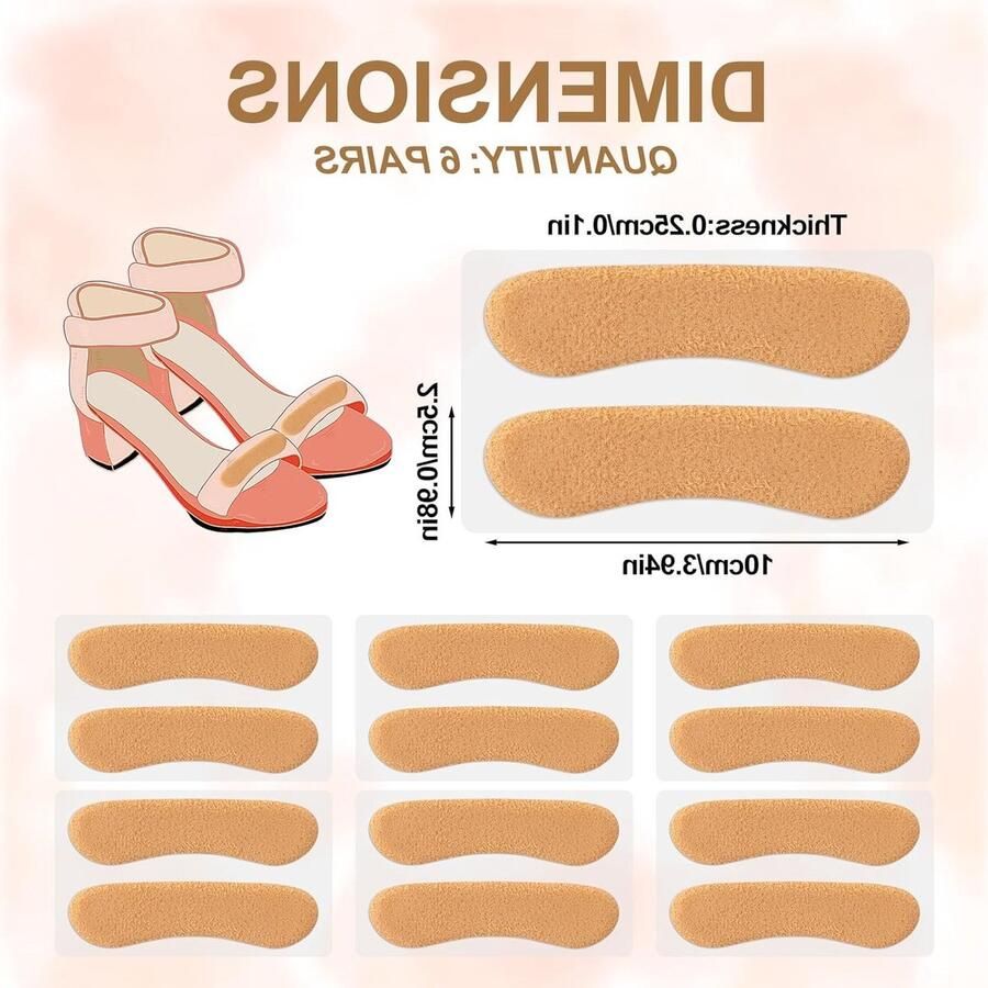 Comfortabele Kussen Strips voor Sandalen Verlenging van Laarzen met Grip Pad en Antislip Functie Voorkom Wrijving en Slip (Geel)
