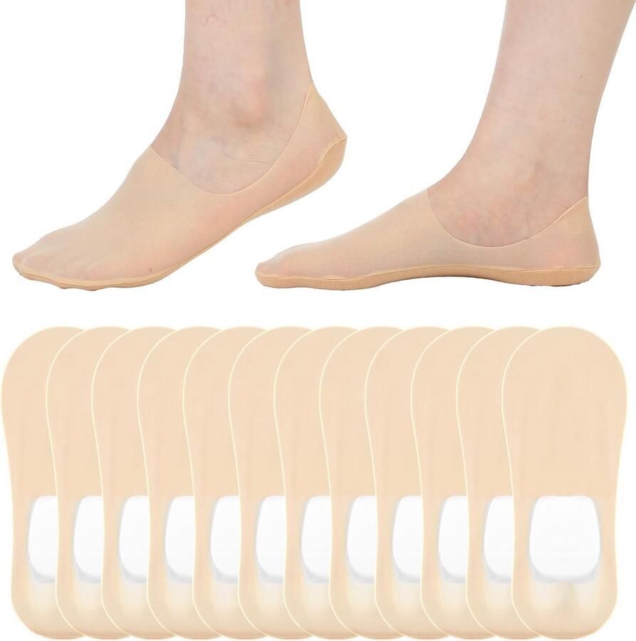 6 Paar No Show Sokken Antislip voor Dames Optimaal Comfort in Platte Schoenen en Instappers