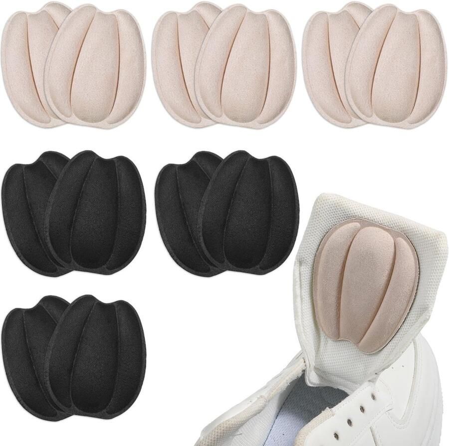 6 paar schoen tong pads mesh zelfklevende voet vulmiddel pads zachte antislip hiel kussen insert maken schoenen kleiner maat reducer voor nen schoenen te groot